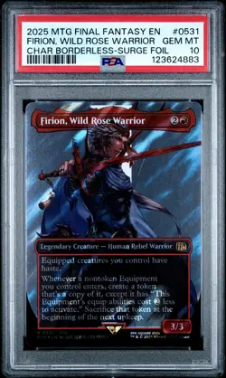 4883 Firion Wild Rose Warrior 2025 MTG Final Fantasy #0531 Surge Foil PSA 10 - Image 1