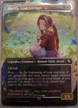 MTG Aerith, Last Ancient (Borderless) (Chocobo Track Foil) M/NM *PACK FRESH!!* - Image 1