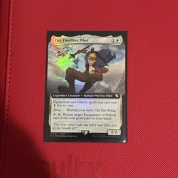 Cid, Freeflier Pilot 131 - NM Foil Extended Art - Final Fantasy Commander - MTG - Image 1