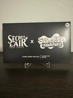 MTG Secret Lair Lands Under the Sea Rainbow Foil Sealed Spongebob - Image 1