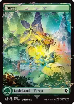 MTG Forest (Chocobo Track Foil) FIC Land Foil #482 - Image 1