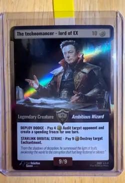 The Technomancer Lord of EX, Elon Musk, World War Woke - Rare, Holographic - Image 1