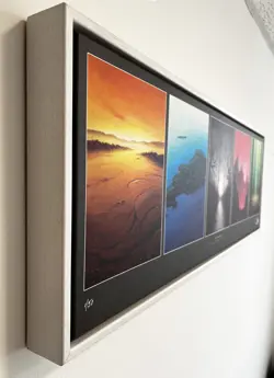 Magic Unhinged Lands Set, Framed Canvas 37x13 - Signed & Numbered /50 John Avon - Image 3