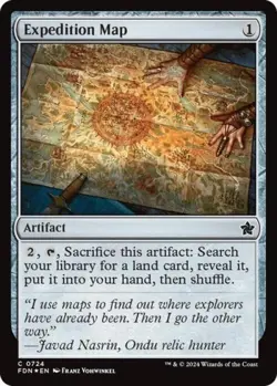 ~ Expedition Map ~ NM Foil ~ Foundations ~ MTG ~ - Image 1