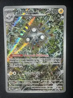 2024 Pokemon MAGNETON #159 Black Star Promo Surging Sparks Holo - Image 1