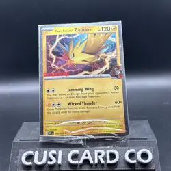 Team Rocket’s Zapdos 070/182 - Pokemon TCG Promo Destined Rivals GameStop SEALED - Image 1