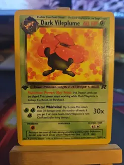 Pokemon TCG Dark Vileplume 30/82 1st Edition Non Holo Rocket LP Clean! - Image 1