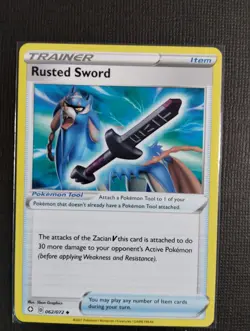 Pokemon Trainer/Item *Rusted Sword* 062/072 Shining Fates Mint - Image 1