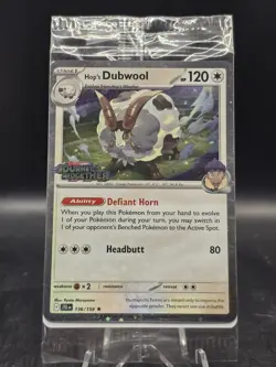 Pokemon TCG Hop's Dubwool 136/159 Journey Together Best Buy Promo SEALED - Image 1