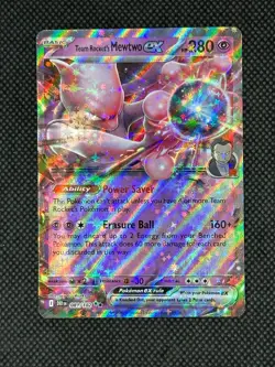 Pokemon TCG Destined Rivals Team Rocket's Mewtwo ex 081/182 - Image 1