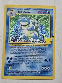 Pokemon TCG Blastoise 2/102 Celebrations: Classic Collection Holo - Image 1
