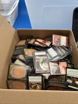 Vintage Bulk Box Full Of Magic The Gathering Cards Decks & More Unseached & More - Image 3