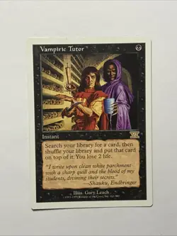 Magic the Gathering Vampiric Tutor Visions Black Instant Card - Image 1