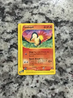 Cyndaquil 104/165 Expedition e-Reader Non Holo Pokemon Card | LP++ Vintage Vtg - Image 2