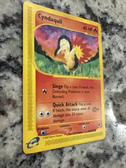 Cyndaquil 104/165 Expedition e-Reader Non Holo Pokemon Card | LP++ Vintage Vtg - Image 3