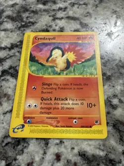 Cyndaquil 104/165 Expedition e-Reader Non Holo Pokemon Card | LP++ Vintage Vtg - Image 5