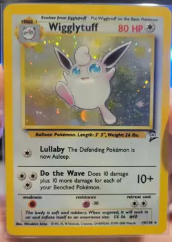 Wigglytuff Pokemon Card Base 2 Holo TCG Trading Game - Image 1