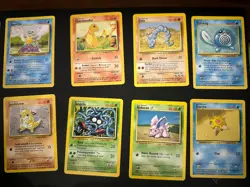 Pokemon 1999 Base Set Lot of 17 Cards No dupes Common Uncommon LP - Excellent - Image 1