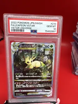 Psa10 Pokemon Card Game 2 Leafeon Vstar Sar 210/172 - Image 1