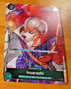 ONE PIECE ENGLISH CARD GAME HOLO CARTE INUARASHI OP01-034 ERRATA EN JCC MINT - Image 1