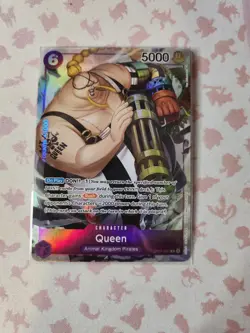 One Piece Card Game Queen OP01 097 Alt Art R Romance Dawn ERROR TEXT Pre-Errata - Image 1