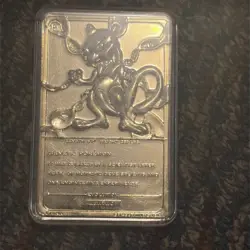 Pokemon 23K Gold Plated Mewtwo Trading Card 1999 Burger King Limited Edition - Image 2