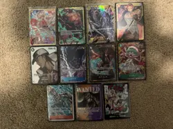 One Piece Card Game 11 Card Lot Secret Rares, Alt Art, Leader Card Alt Japanese - Image 2