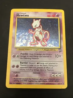 1999 Base Set 2 Vintage Pokemon 2 Card Lot: Mewtwo 10/130 & Wigglytuff 19/130 - Image 4