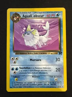 French Pokemon Card Aquali Obscur Nonholo LP 45/82 ( Dark Vaporeon ) - Image 1