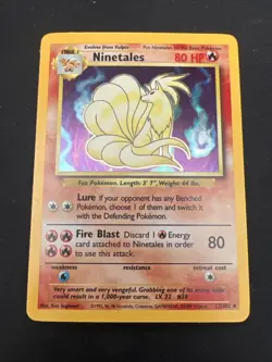 1999 Base Set Vintage Pokemon 2 Card Lot: Holo 1st Edition Machamp & Ninetales - Image 4