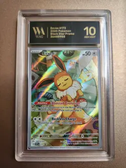 WAG Graded Gem Mint 10 Eevee 173 Sv: Scarlet & Violet Promo Cards Holo Slab - Image 1
