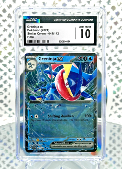 CGC 10 Greninja ex 041/142 Stellar Crown Full Art Double Rare Pokemon Card - Image 1