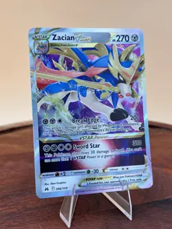 Zacian VSTAR - 096/159 - Pokemon Crown Zenith Sword & Shield Ultra Rare Card NM - Image 1