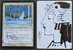 SKETCHED MtG Magic Rebecca Guay Weatherlight Artist Proof _ SERRAS BLESSING _ - Image 1