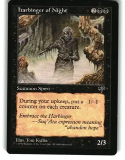 Magic the Gathering - Mirage Harbinger of Night Rare 1996 - Image 1