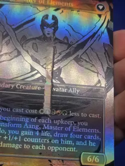 Avatar The Last Bender Avatar Aang/Aang Master of Elements 0308 Foil MISPRINT - Image 5