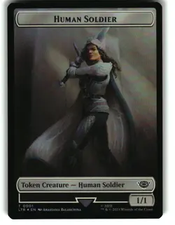 Magic the Gathering - Human Soldier 2023 1 Token Foil - Image 1