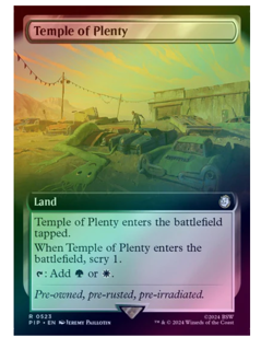 Temple of Plenty - Foil - Extended Art Fallout MTG - Image 1