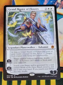 C1801 MAGIC MTG FOROGTTEN REALMS GRAND MASTER OF FLOWERS #017 NM MYTHIC - Image 1