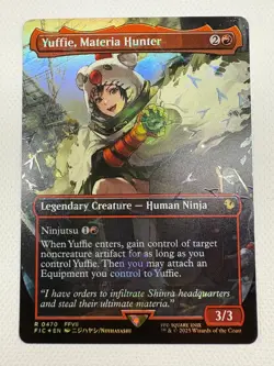 Yuffie, Materia Hunter (Borderless) (Chocobo Track Foil) Commander Final Fantasy - Image 1