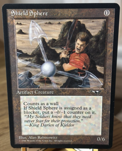 Magic The Gathering Shield Sphere - Alliances 1996 - NM/LP - Vintage MTG - Image 1