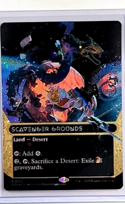 MTG Magic the Gathering Stellar Sights Borderless Galaxy Foil Scavenger Grounds - Image 1