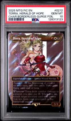 2025 MTG FINAL FANTASY COMMANDER #0212 TERRA, HERALD OF HOPE PSA 10 - Image 1