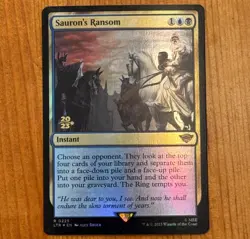Sauron's Ransom [Prerelease] R 0225, NM Foil, MTG LotR Lord of the Rings Promo - Image 1
