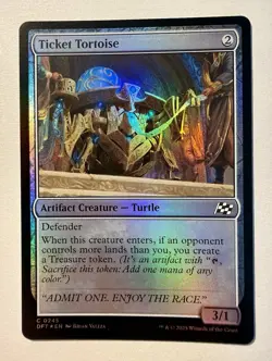 x1 Ticket Tortoise DFT Aetherdrift MTG 245 FOIL COMMON - Image 1