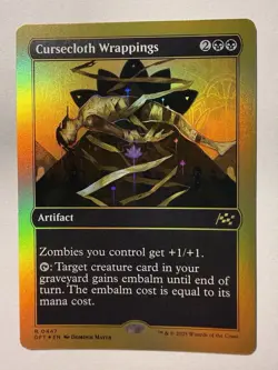 x1 Cursecloth Wrappings - First-Place Foil R MTG Aetherdrift M/NM, English - Image 1