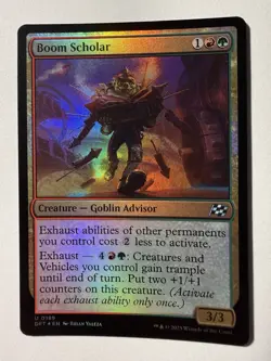 x1 Boom Scholar DFT Aetherdrift MTG 189 FOIL UNCOMMON M/NM 1x - Image 1