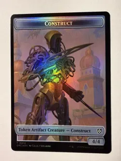 MTG - Construct/Golem Token (Foil) - Aetherdrift NM/M Condition - Image 1