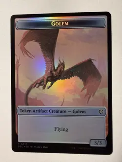 MTG - Construct/Golem Token (Foil) - Aetherdrift NM/M Condition - Image 2