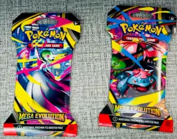 New Pokemon TCG Mega Evolution Sleeved Booster Pack LOT X2 NEW FACTORY SEALED 🔥 - Image 1